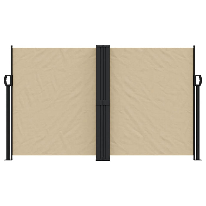 Uttrekkbar sidemarkise beige 140x1200 cm