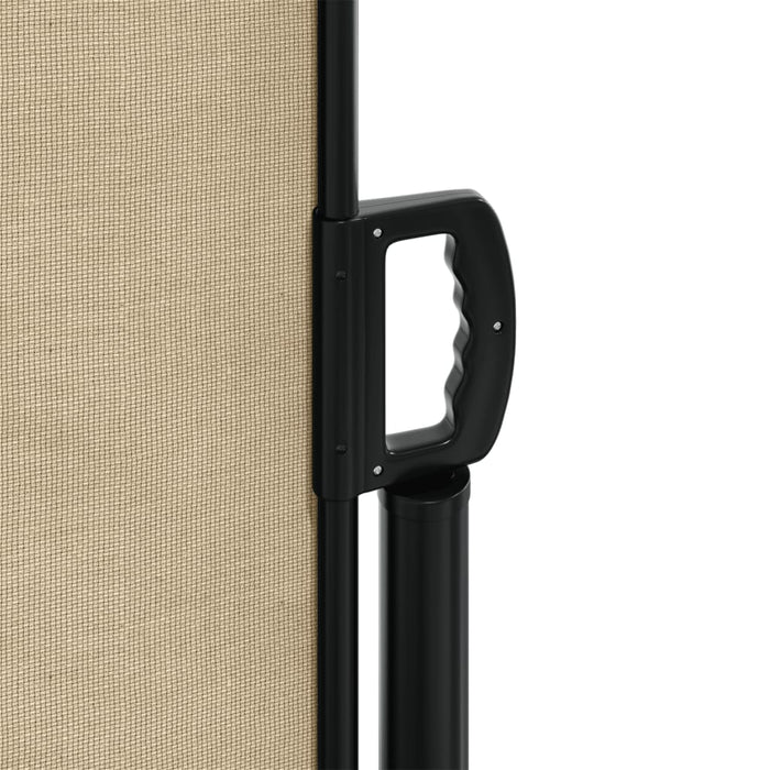 Uttrekkbar sidemarkise beige 140x1200 cm