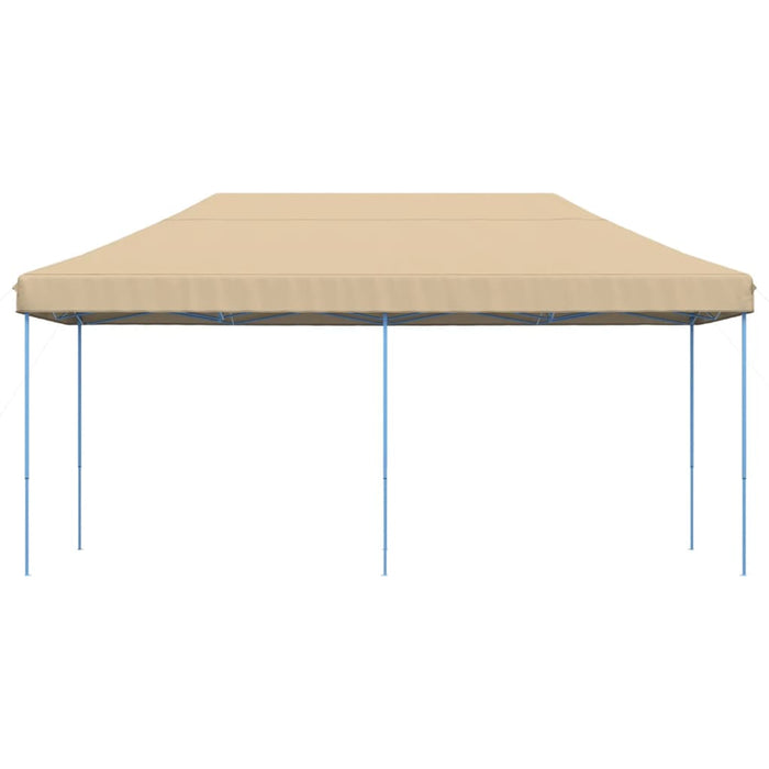 Sammenleggbart partytelt pop-up beige 580x292x315 cm