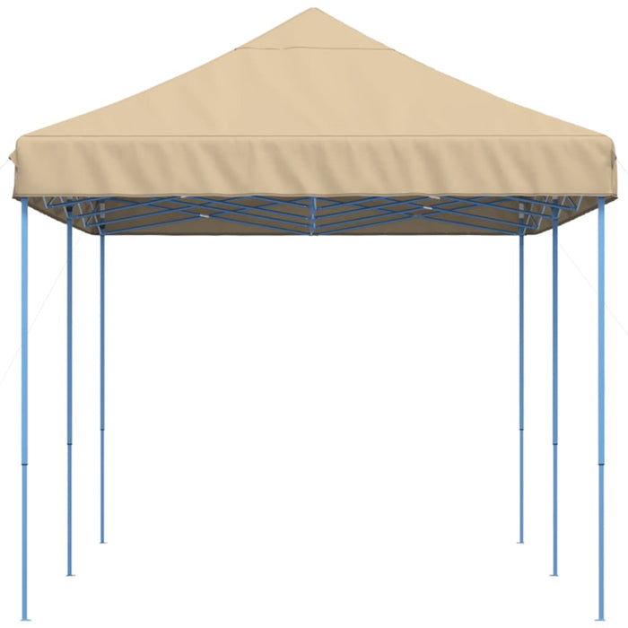 Sammenleggbart partytelt pop-up beige 580x292x315 cm