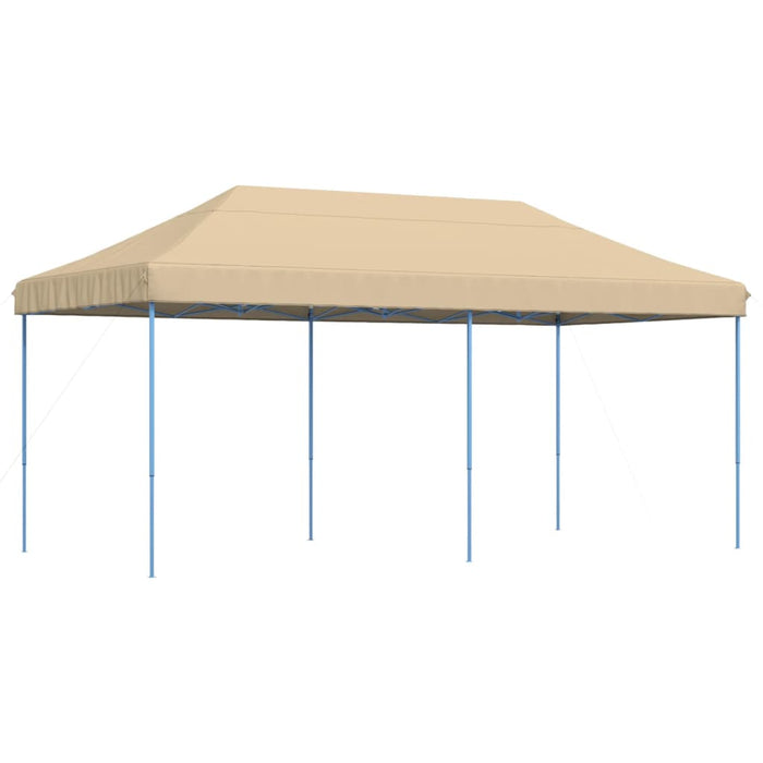 Sammenleggbart partytelt pop-up beige 580x292x315 cm