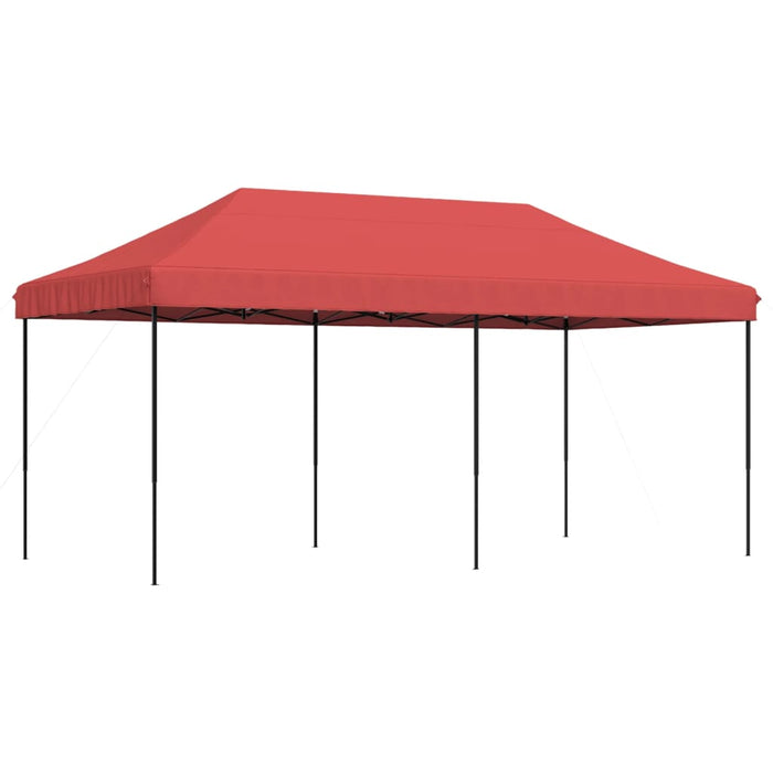 Sammenleggbart partytelt pop-up burgunder 580x292x315 cm