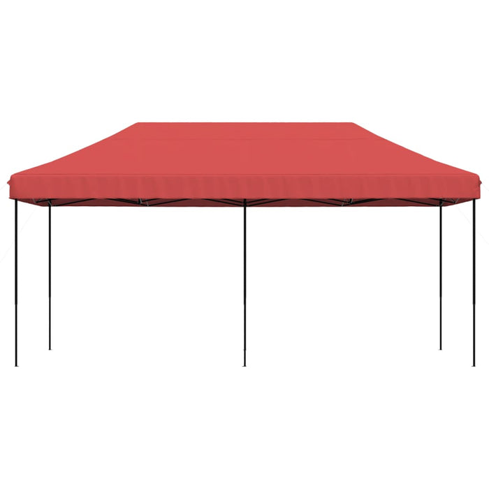 Sammenleggbart partytelt pop-up burgunder 580x292x315 cm