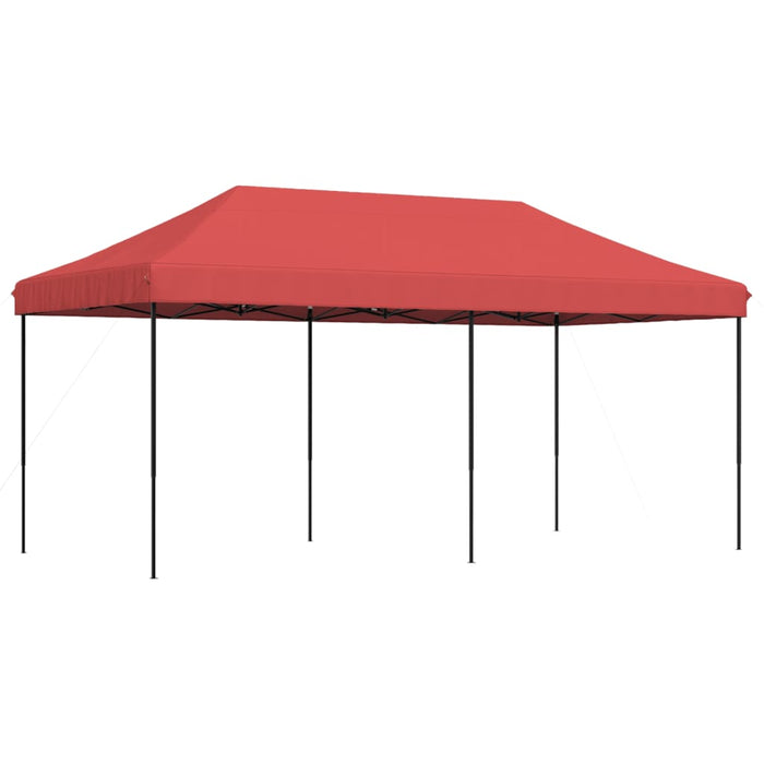 Sammenleggbart partytelt pop-up burgunder 580x292x315 cm