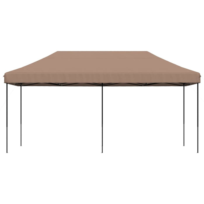 Sammenleggbart partytelt pop-up brun 580x292x315 cm