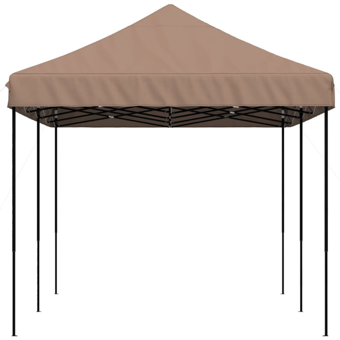 Sammenleggbart partytelt pop-up brun 580x292x315 cm