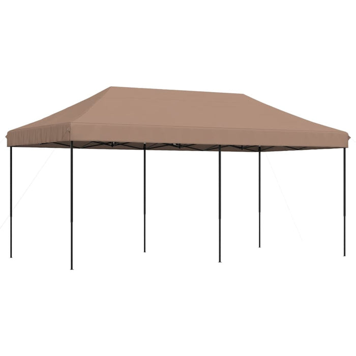 Sammenleggbart partytelt pop-up brun 580x292x315 cm