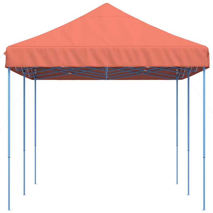 Sammenleggbart partytelt pop-up terrakotta 580x292x315 cm