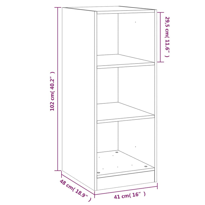 Garderobe sonoma eik 48x41x102 cm konstruert tre