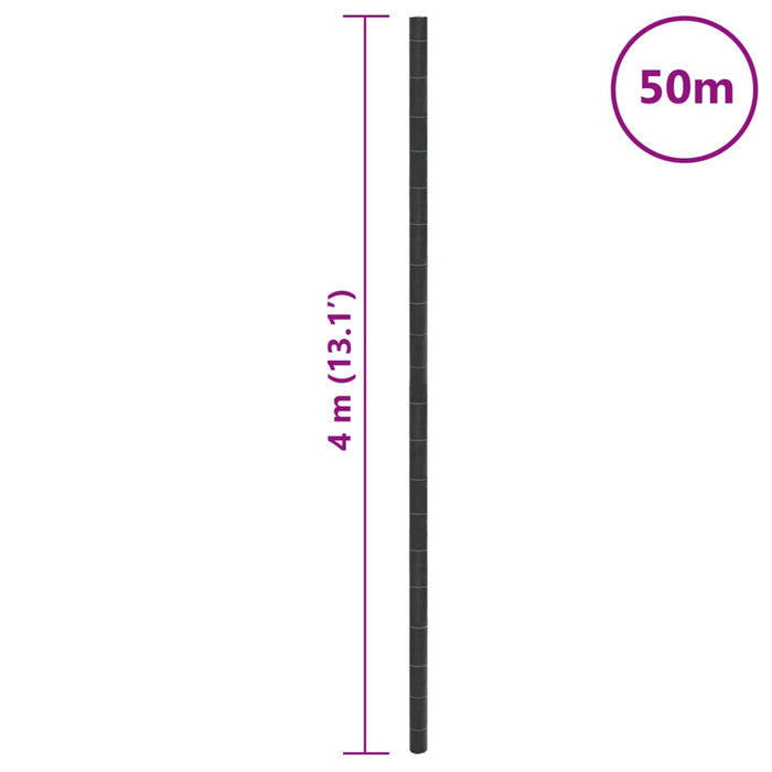 Kontrollmatte for ugress svart 4x50 m PP