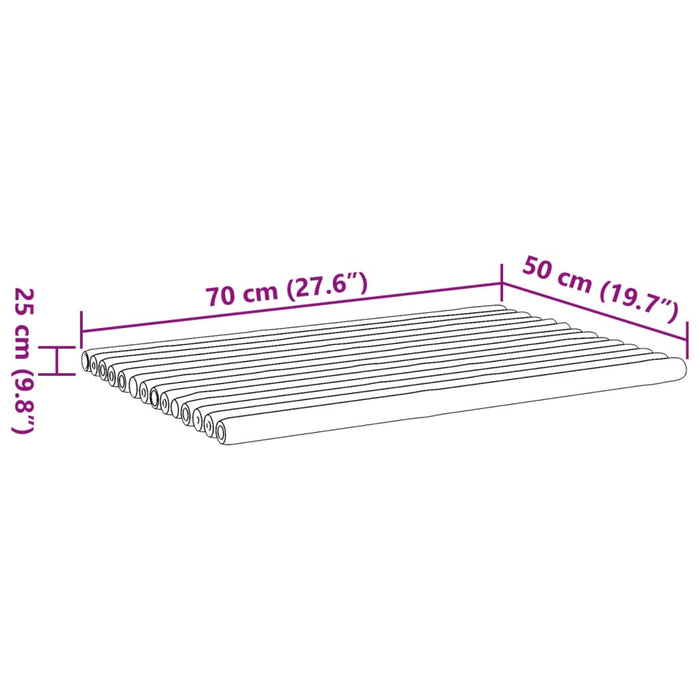 Badematter 2 stk 70x50 cm bambus