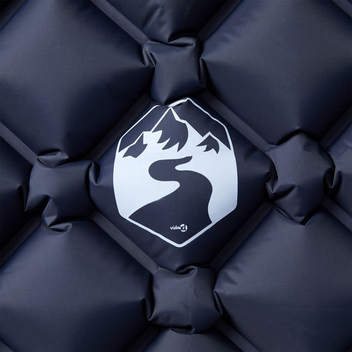 Oppblåsende campingmadrass for 1 person grå 190x58x6 cm