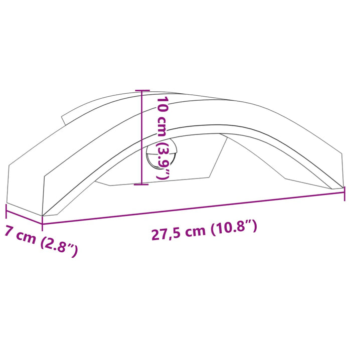 Veggmonterte LED-utelamper sensor 2 stk svart støpt aluminium