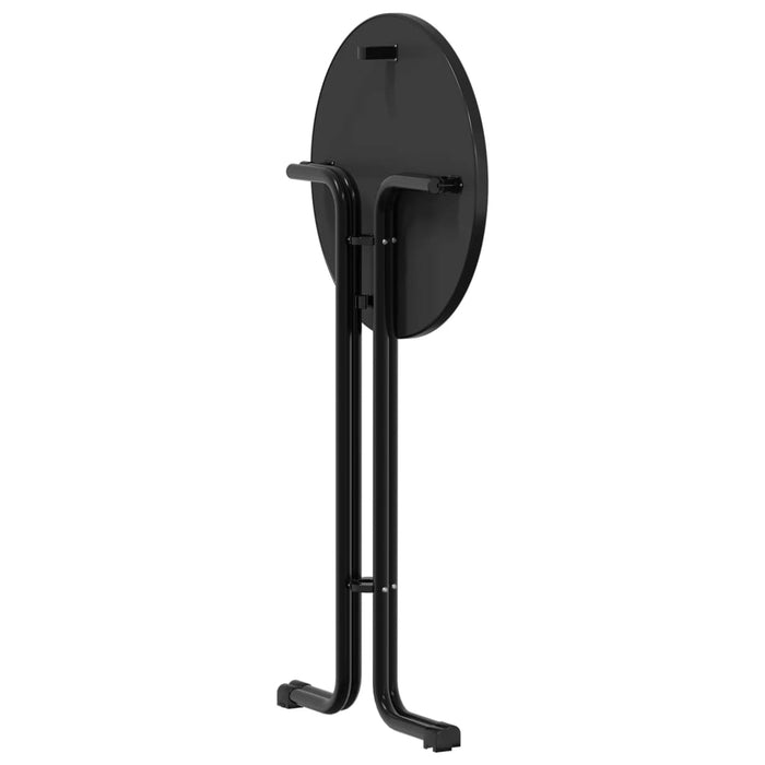 Spisebord svart Ø60x110 cm konstruert tre og stål