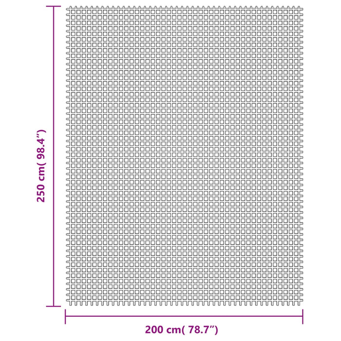 Campingmatte lysegrå 2,5x2 m