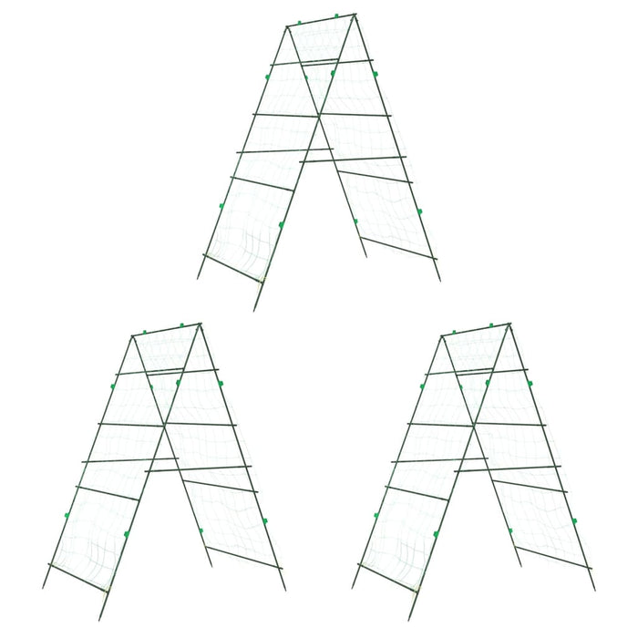 Hageespalier for klatreplanter 3 stk A-ramme stål