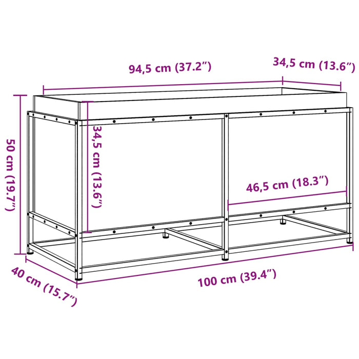 Plantekasse 100x40x50 cm heltre furu