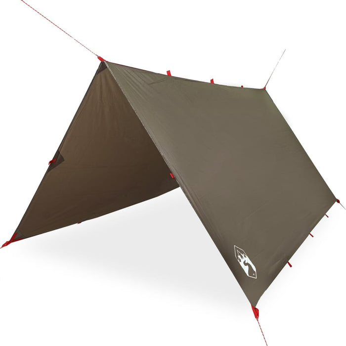 Campingpresenning brun 306x306 cm vanntett