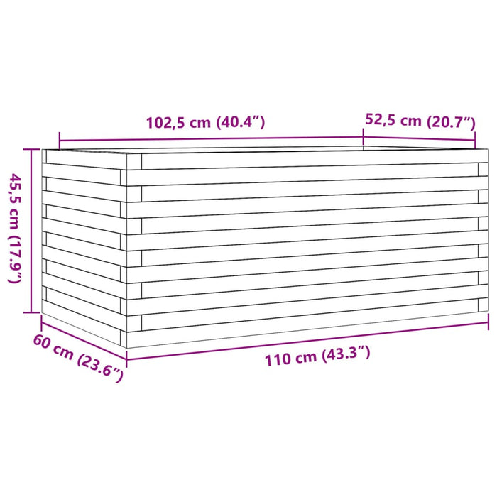 Plantekasse 110x60x45,5 cm heltre douglasgran