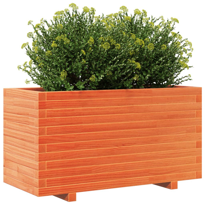 Plantekasse voksbrun 90x40x49,5 cm heltre furu