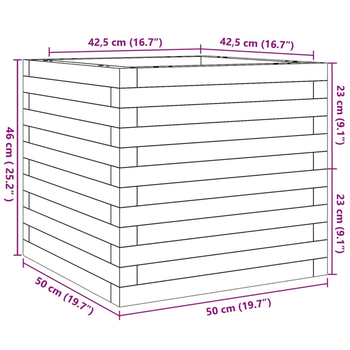 Plantekasse 50x50x46 cm heltre douglasgran