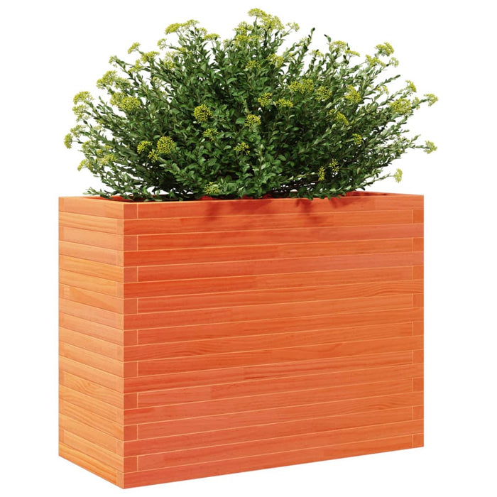 Plantekasse voksbrun 90x40x68,5 cm heltre furu