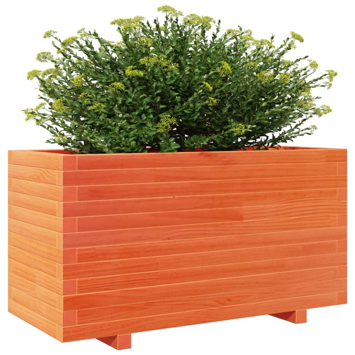 Plantekasse voksbrun 90x40x49,5 cm heltre furu