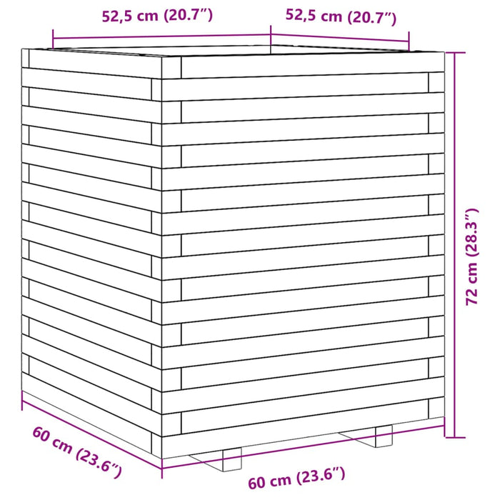 Plantekasse 60x60x72 cm heltre douglasgran