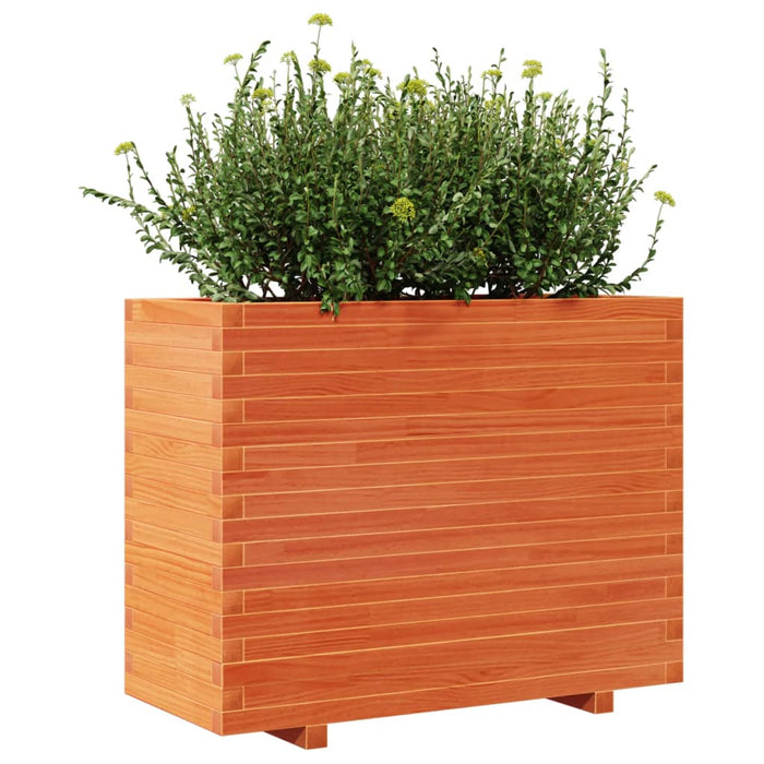 Plantekasse voksbrun 90x40x72 cm heltre furu