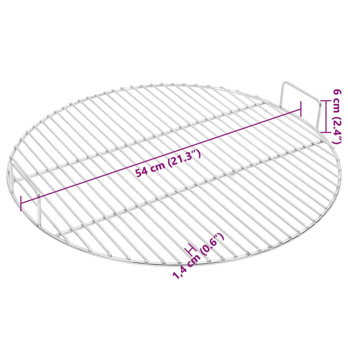 Grillrist med håndtak rund Ø54 cm 304 rustfritt stål