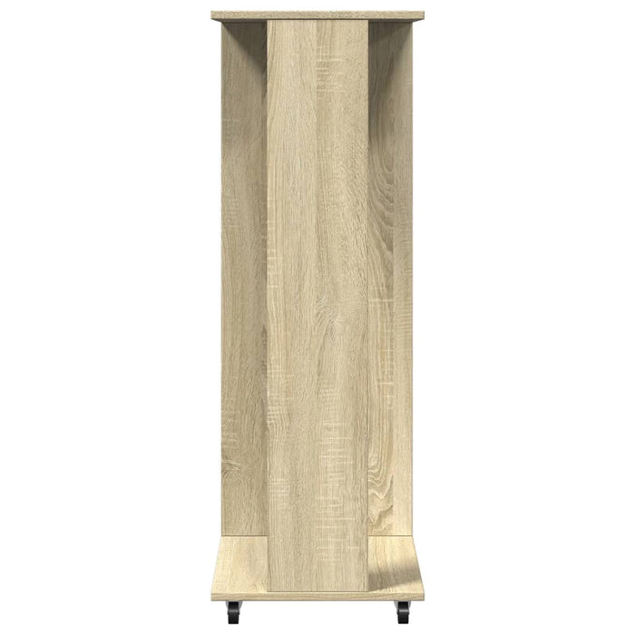 Garderobe med hjul sonoma eik 102x38x110 cm konstruert tre