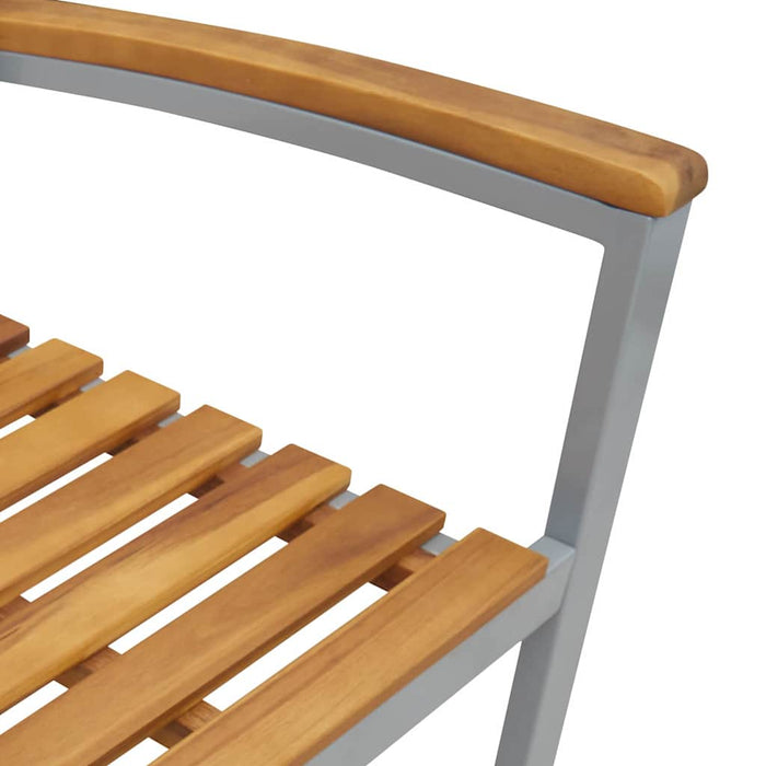 9 Delt Hagemøbelsett i Solid Akasietre og Metall