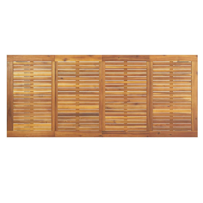 7-delt hage spisebordsett Grå stål og solid akasie tre