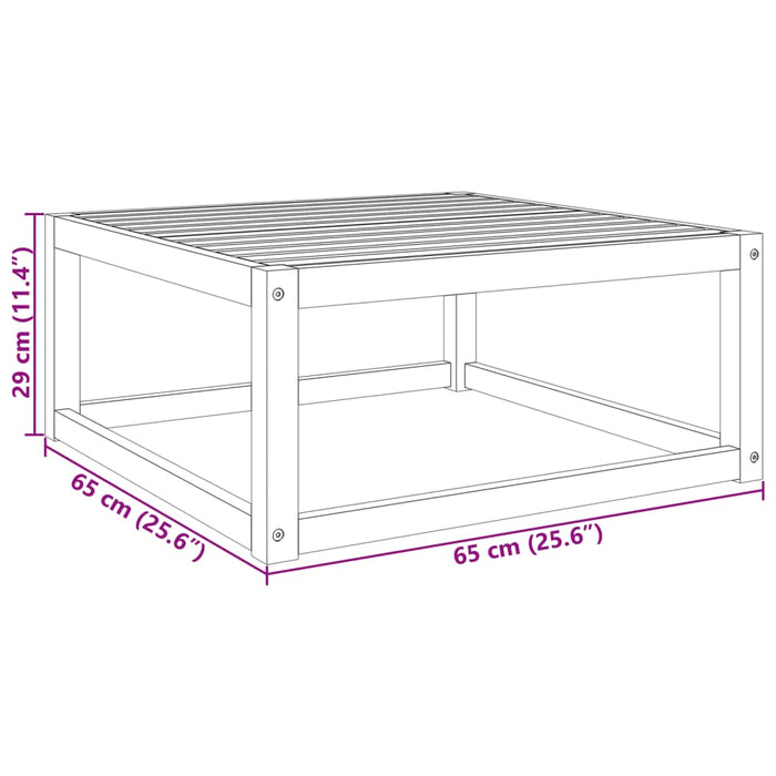 Hagebord 65x65x29 cm heltre akasie