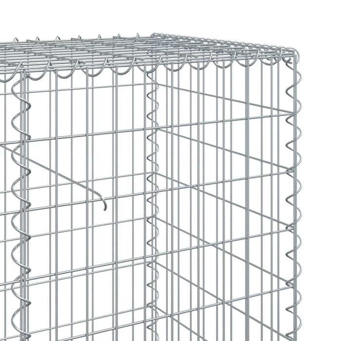 Gabionkurv med deksel 700x50x100 cm galvanisert jern