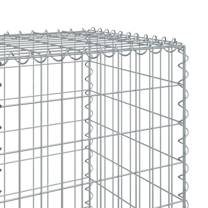 Gabionkurv med deksel 100x50x150 cm galvanisert jern