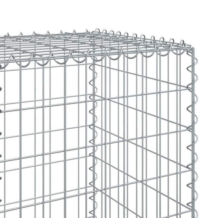 Gabionkurv med deksel 400x50x150 cm galvanisert jern