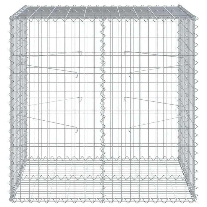 Gabionkurv med deksel 100x100x100 cm galvanisert jern