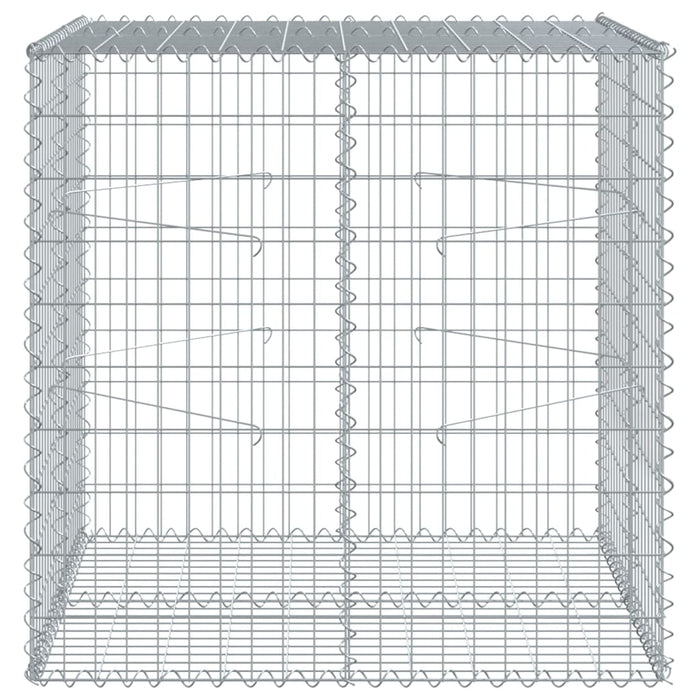 Gabionkurv med deksel 100x100x100 cm galvanisert jern