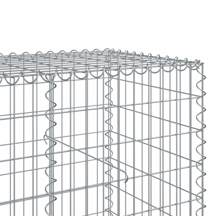 Gabionkurv med deksel 100x100x100 cm galvanisert jern