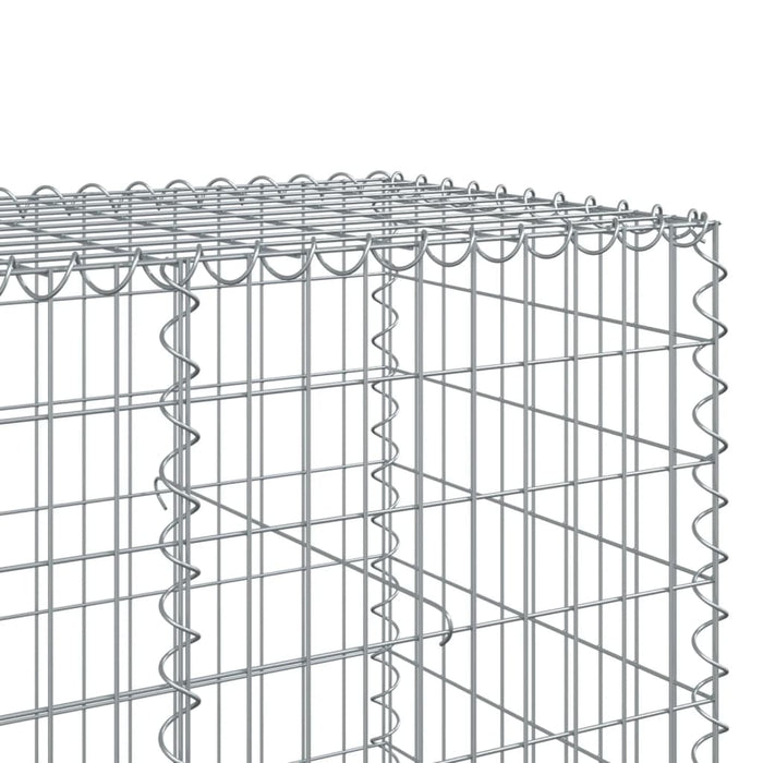 Gabionkurv med deksel 450x100x100 cm galvanisert jern