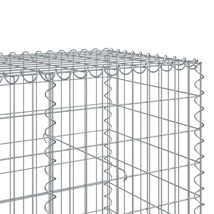 Gabionkurv med deksel 950x100x100 cm galvanisert jern