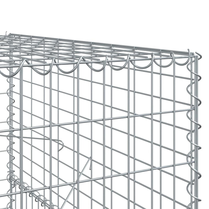 Gabionkurv med deksel 500x100x150 cm galvanisert jern