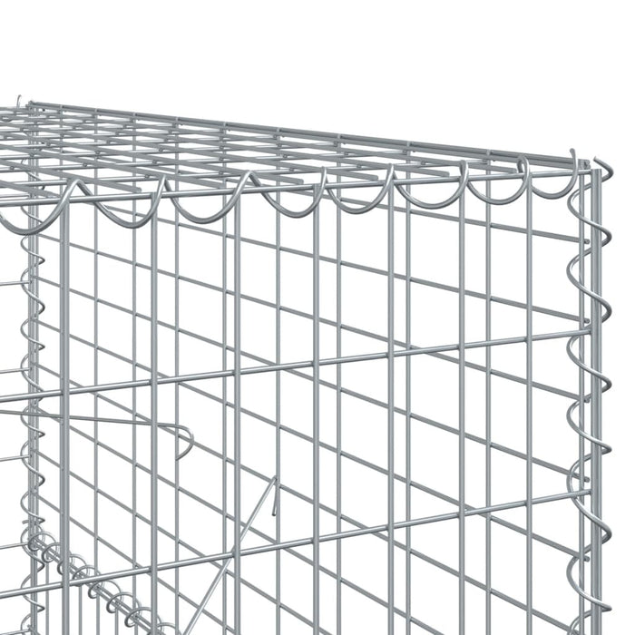 Gabionkurv med deksel 700x100x150 cm galvanisert jern