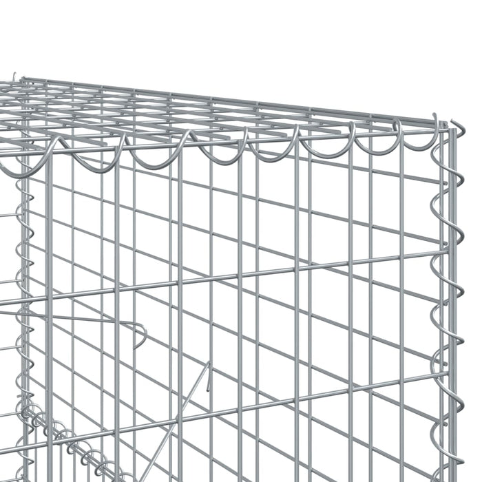 Gabionkurv med deksel 800x100x150 cm galvanisert jern