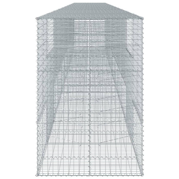 Gabionkurv med deksel 1100x100x150 cm galvanisert jern