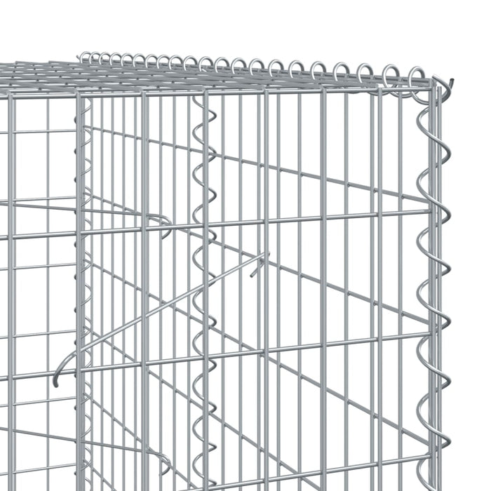 Gabionkurv med deksel 750x100x200 cm galvanisert jern