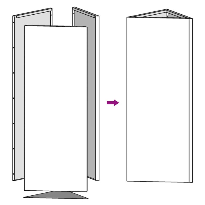 Plantekasser 2 stk hvit trekantet 40x34,5x70 cm stål