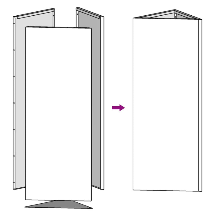 Plantekasser 2 stk hvit trekantet 50x43x75 cm stål