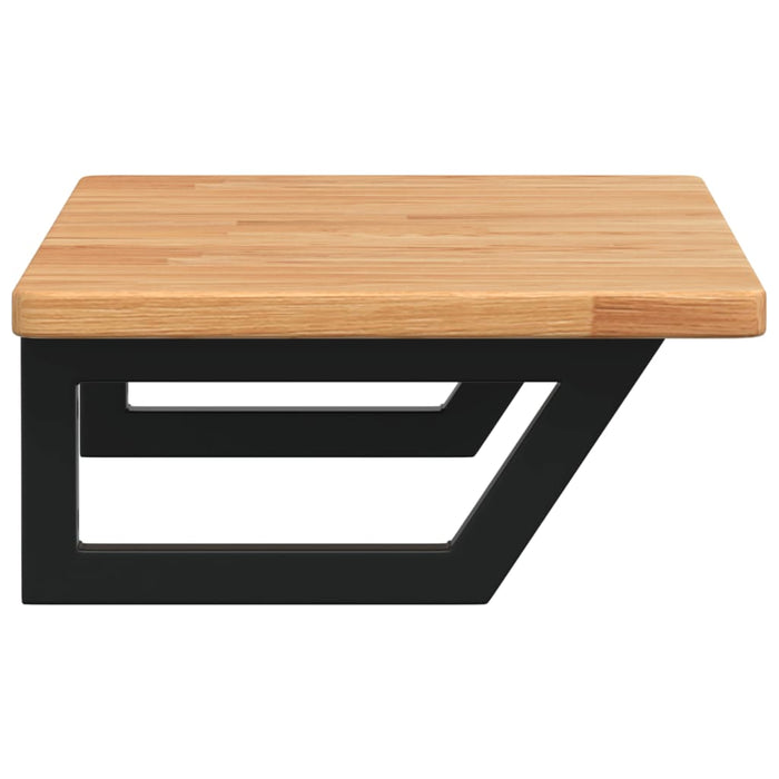 Servanthylle veggmontert stål og heltre eik